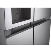 LG 617L Non Plumbed Side by Side Fridge with Ice & Water Dispenser in Stainless Finish, GC-L257SLXL