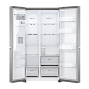 LG 617L Non Plumbed Side by Side Fridge with Ice & Water Dispenser in Stainless Finish, GC-L257SLXL