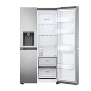 LG 617L Non Plumbed Side by Side Fridge with Ice & Water Dispenser in Stainless Finish, GC-L257SLXL