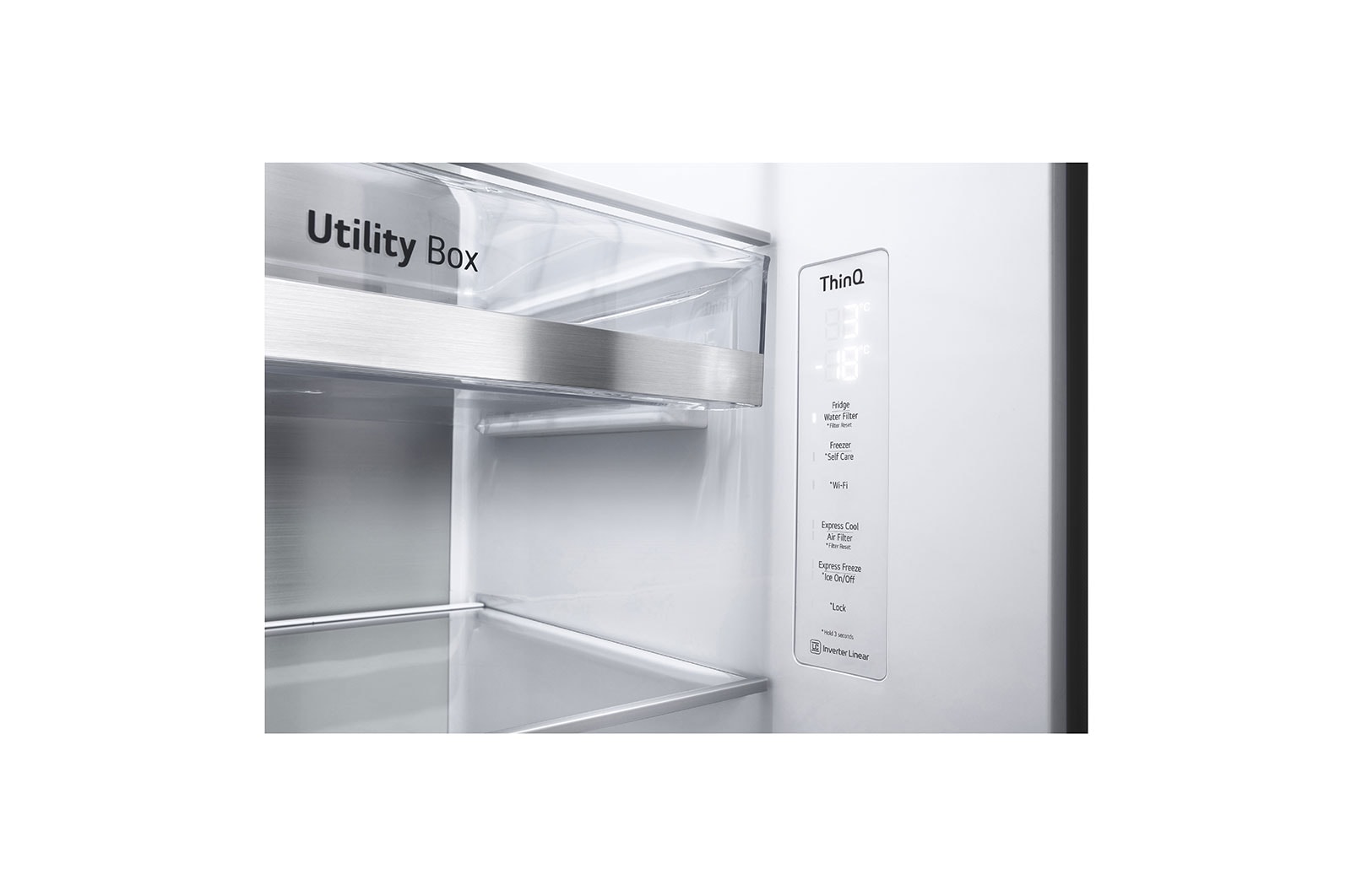 LG 611L InstaView? Door-in-Door Side by Side Fridge with Uvnano? Ice & Water Dispenser in Black Finish, GC-X257CQFS