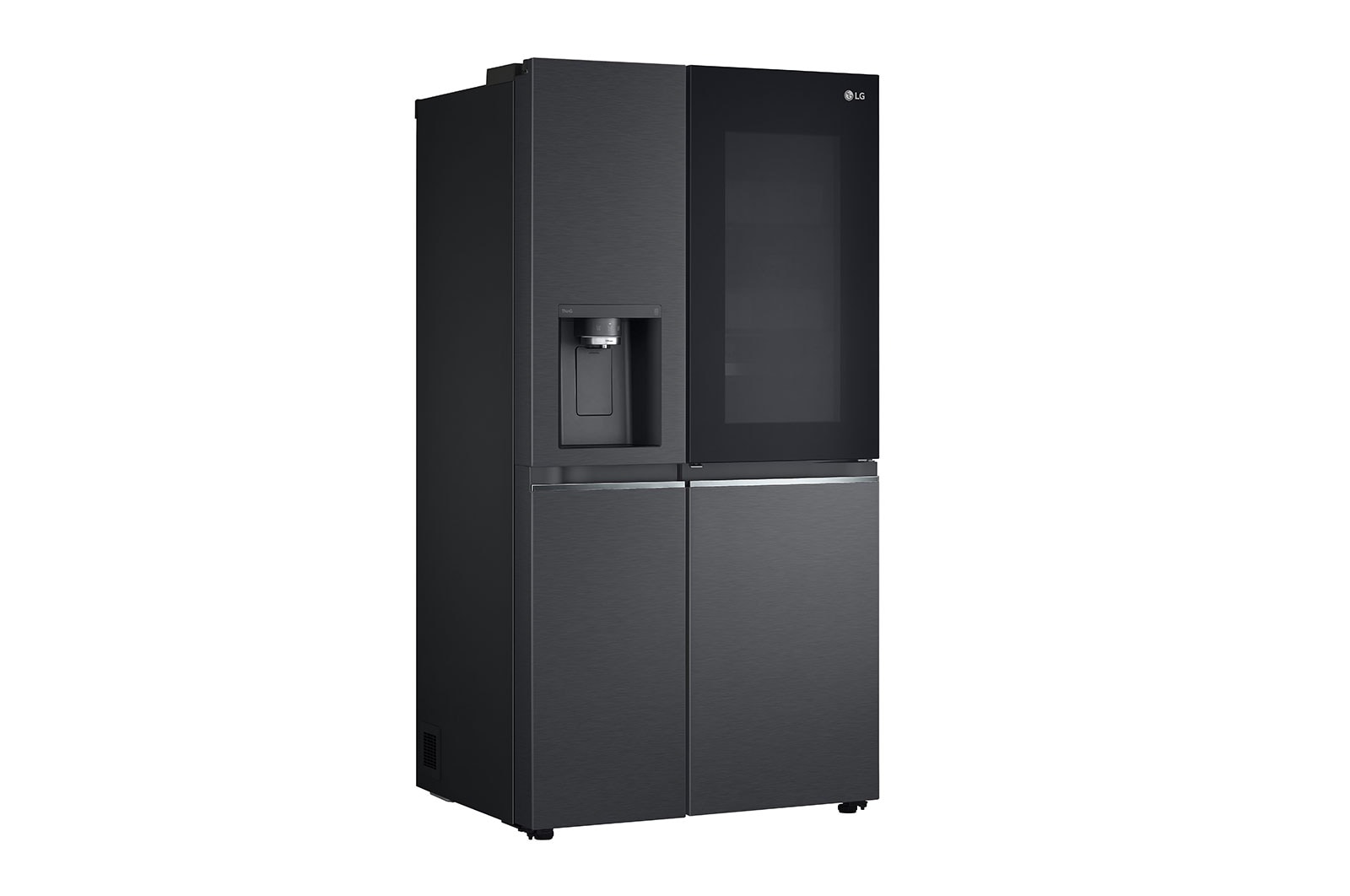 LG 611L InstaView? Door-in-Door Side by Side Fridge with Uvnano? Ice & Water Dispenser in Black Finish, GC-X257CQFS