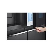 LG 611L InstaView? Door-in-Door Side by Side Fridge with Uvnano? Ice & Water Dispenser in Black Finish, GC-X257CQFS