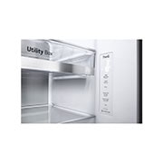 LG 611L InstaView? Door-in-Door Side by Side Fridge with Uvnano? Ice & Water Dispenser in Black Finish, GC-X257CQFS