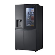 LG 611L InstaView? Door-in-Door Side by Side Fridge with Uvnano? Ice & Water Dispenser in Black Finish, GC-X257CQFS