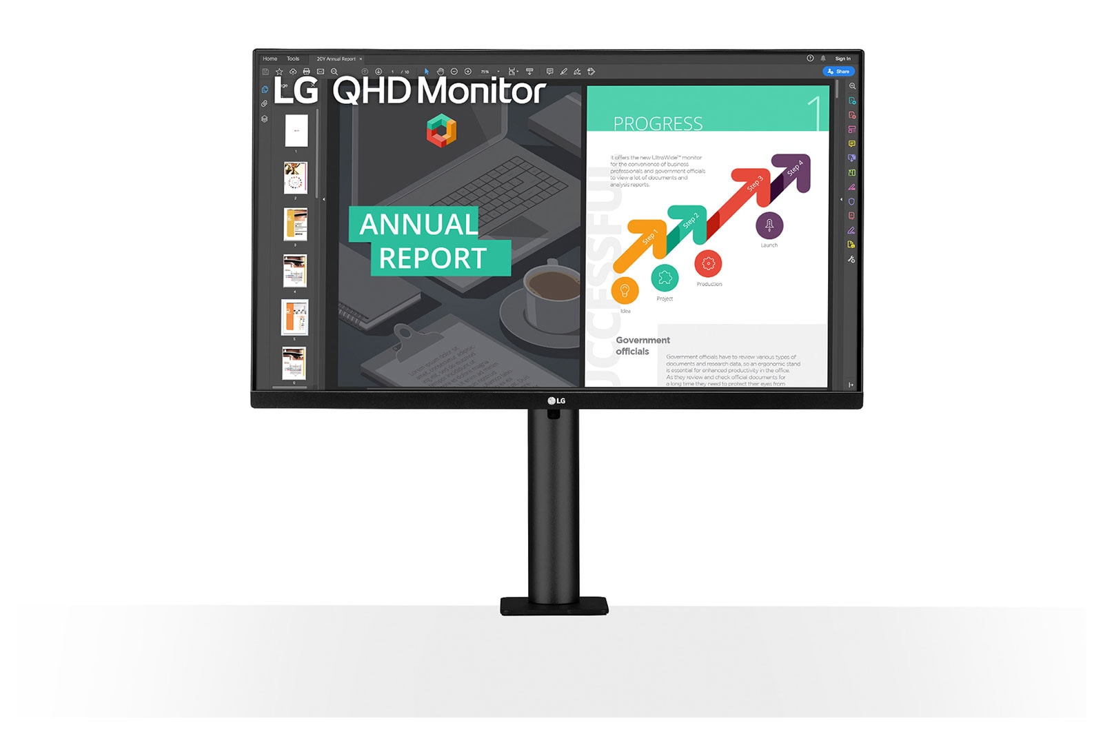 LG 27" QHD Ergo IPS Monitor with USB Type-C?, 27QN880-B