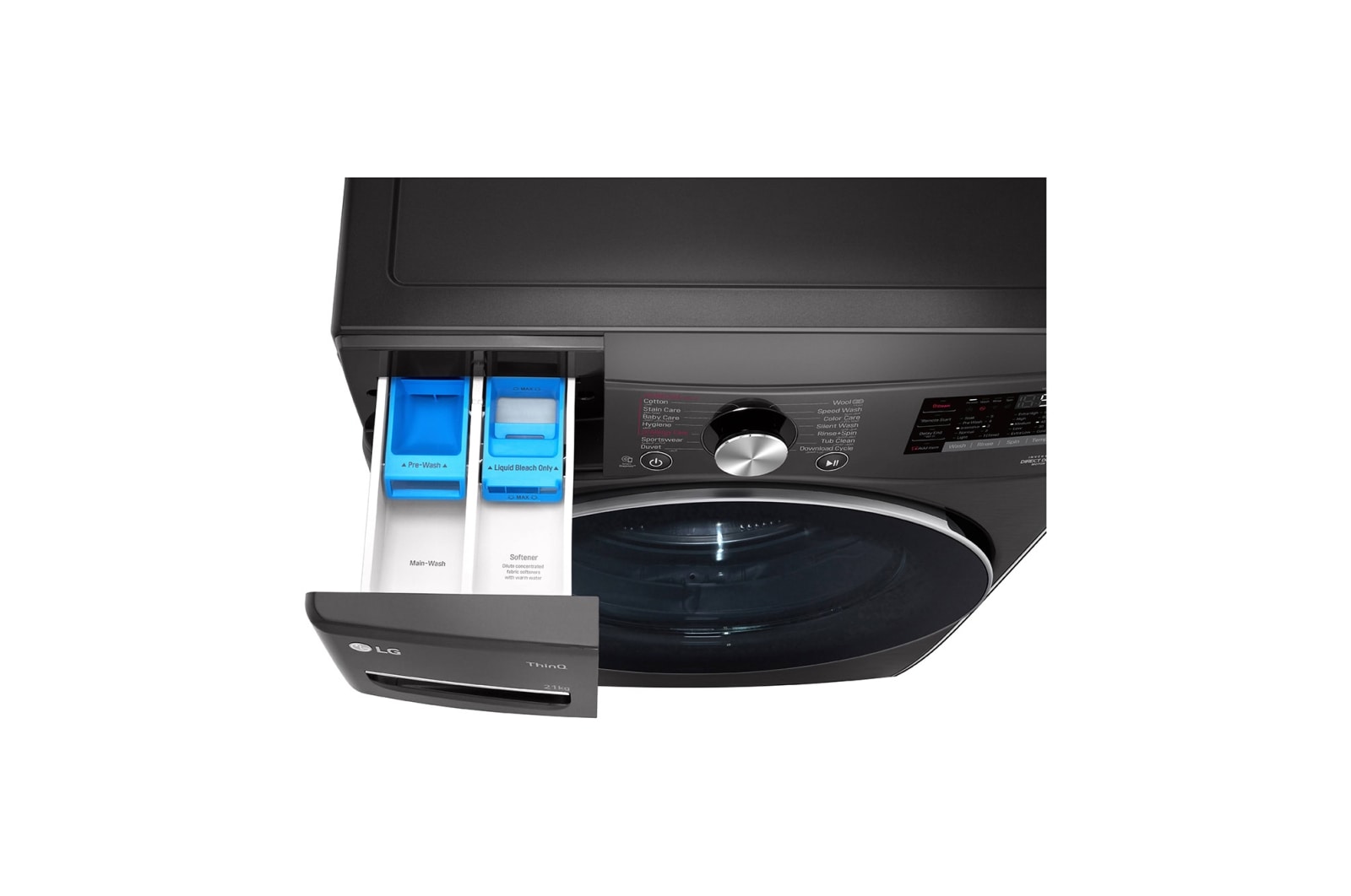 LG 21kg Front Loader Washer with AI DD? & Steam in Black Finish, F0P2CYV2E