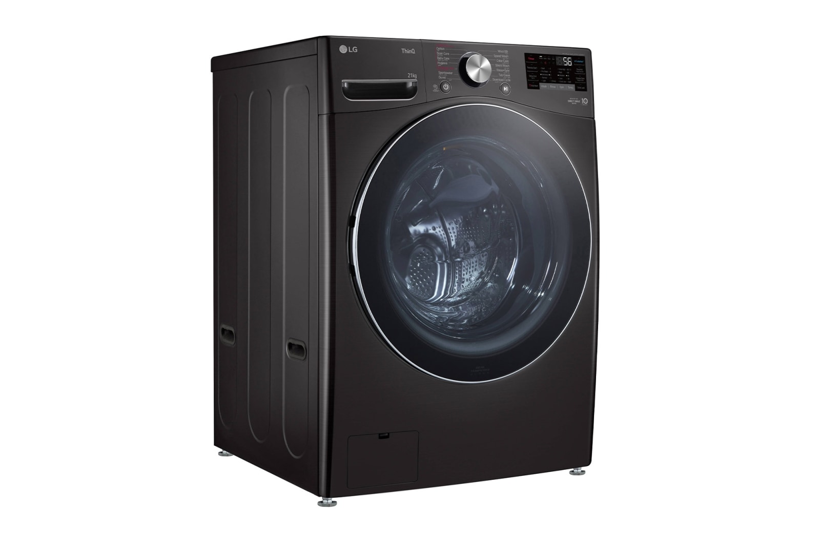 LG 21kg Front Loader Washer with AI DD? & Steam in Black Finish, F0P2CYV2E