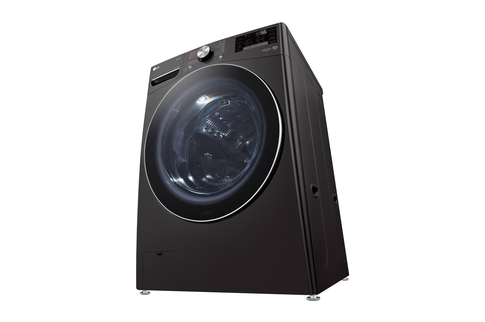LG 21kg Front Loader Washer with AI DD? & Steam in Black Finish, F0P2CYV2E
