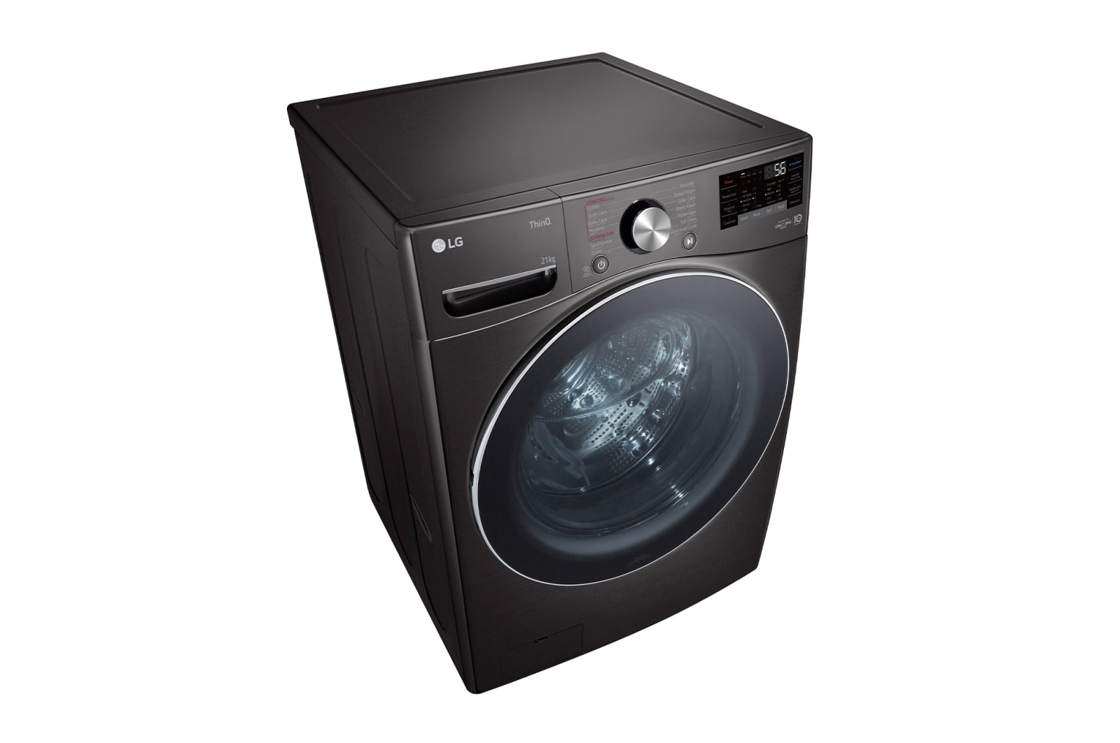 LG 21kg Front Loader Washer with AI DD? & Steam in Black Finish, F0P2CYV2E