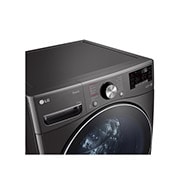 LG 21kg Front Loader Washer with AI DD? & Steam in Black Finish, F0P2CYV2E