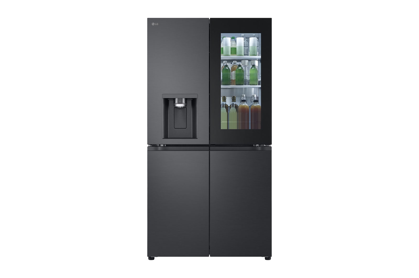 LG 900L InstaView? Door-in-Door French Door Fridge with UVnano? in Black Finish, GC-X31FFCRL