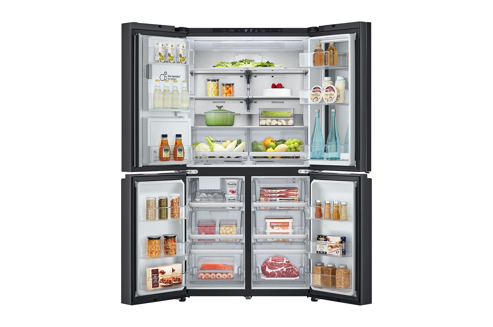 LG 900L InstaView? Door-in-Door French Door Fridge with UVnano? in Black Finish, GC-X31FFCRL