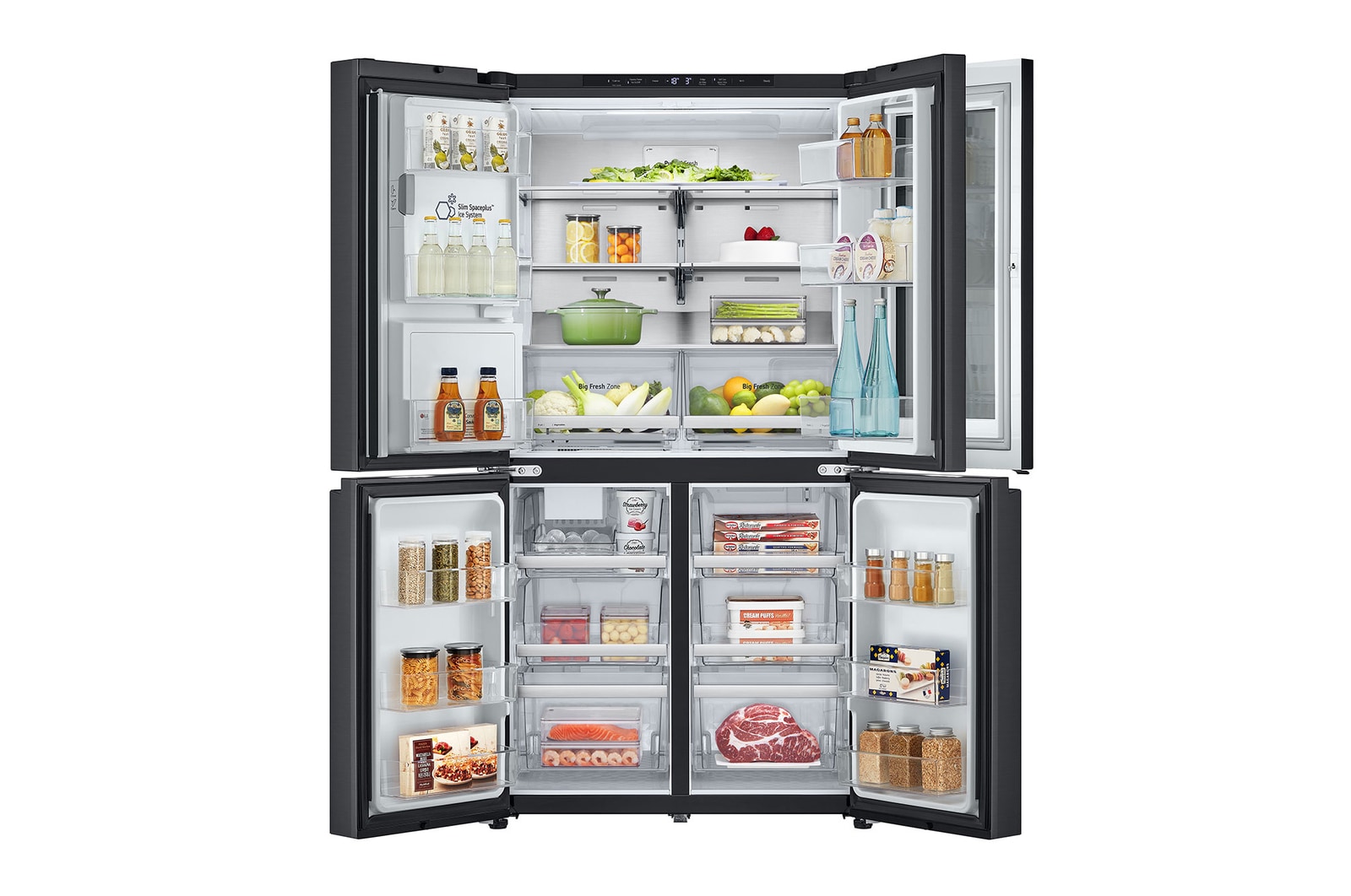 LG 900L InstaView? Door-in-Door French Door Fridge with UVnano? in Black Finish, GC-X31FFCRL