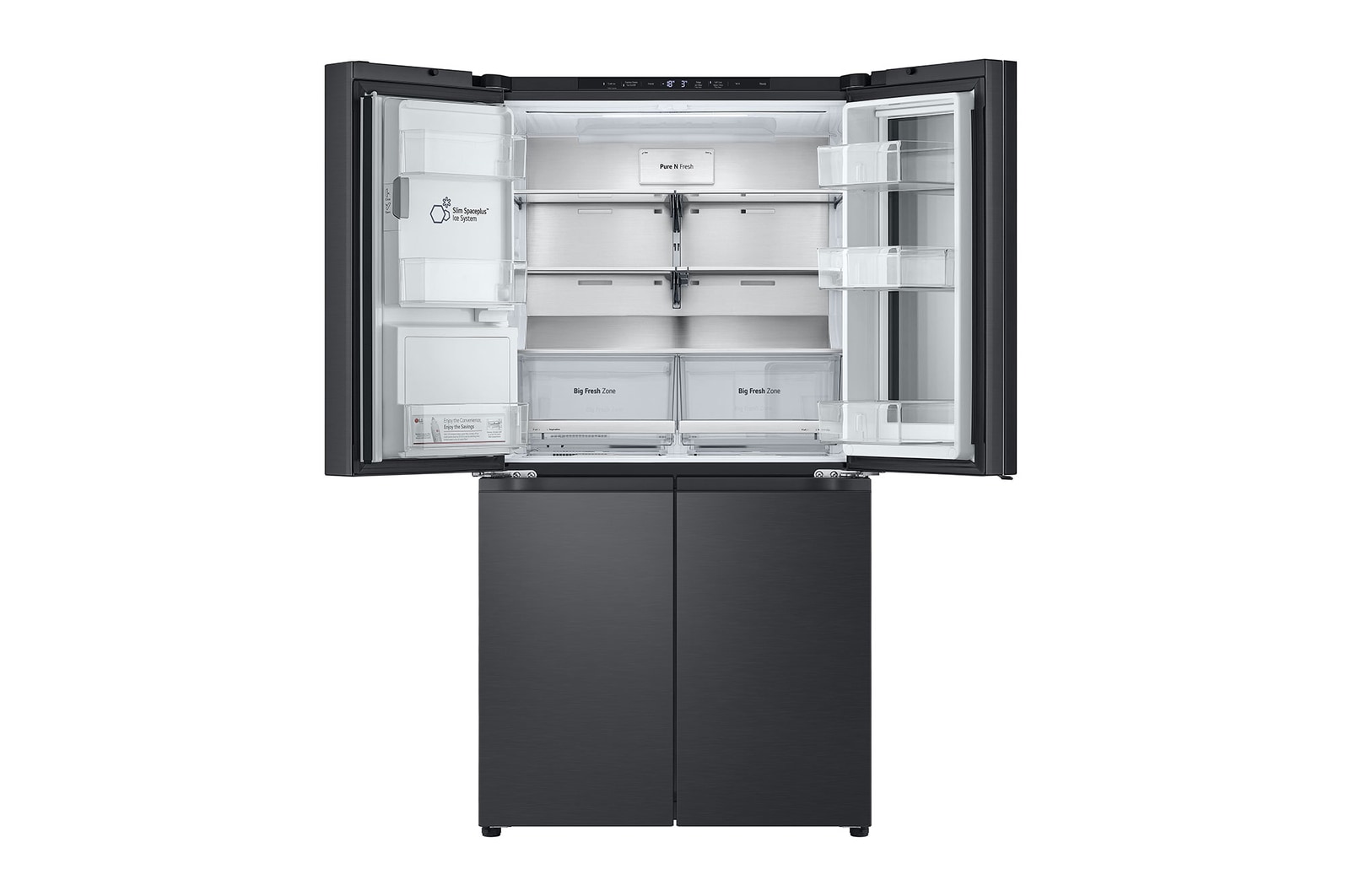 LG 900L InstaView? Door-in-Door French Door Fridge with UVnano? in Black Finish, GC-X31FFCRL