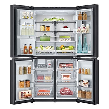 LG 900L InstaView? Door-in-Door French Door Fridge with UVnano? in Black Finish, GC-X31FFCRL