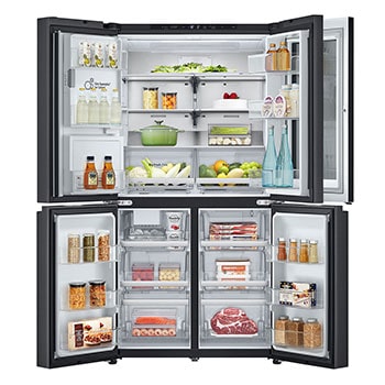 LG 900L InstaView? Door-in-Door French Door Fridge with UVnano? in Black Finish, GC-X31FFCRL