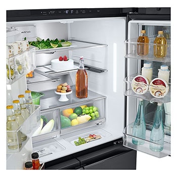 LG 900L InstaView? Door-in-Door French Door Fridge with UVnano? in Black Finish, GC-X31FFCRL