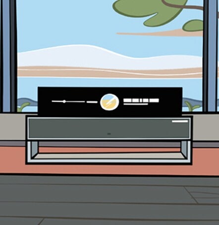 Illustrated is the OLED R against a similar view from a more frontal angle.