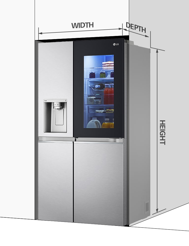 The refrigerator installed in the space
