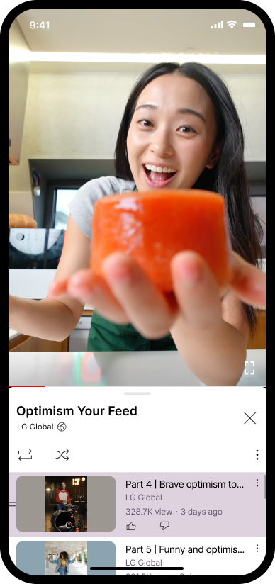 Screen image of liking and commenting on the life's good playlist on YouTube.