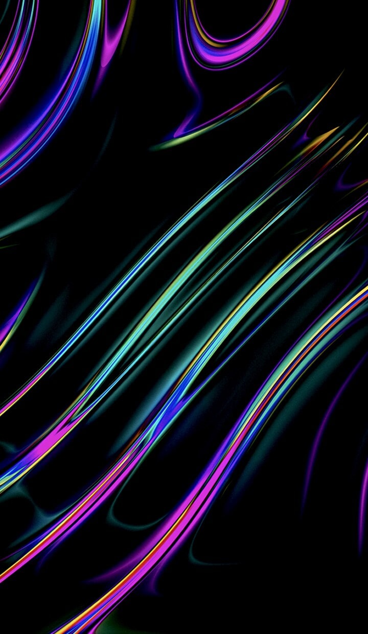 Coloridas olas de colores se mueven por la pantalla.