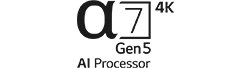 Logotyp f?r a7 gen5 4K AI-processor