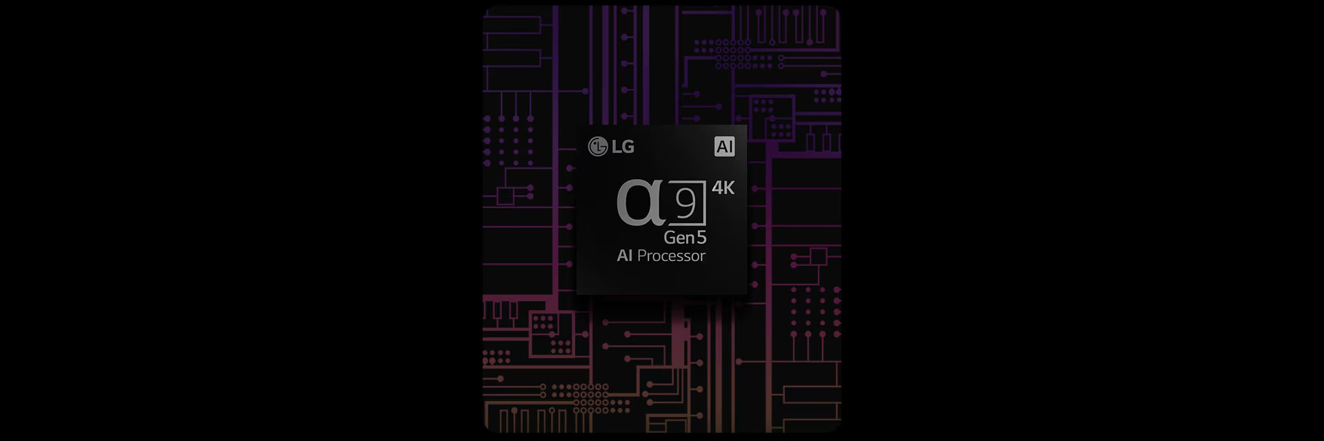 En bild av a9 Gen 5 AI 4K-processorn med svartvit bakgrund som f?rvandlas till f?rg