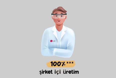 Konvey?r band?nda hareket eden DD motorlar?n g?rüntüleri, patent i?areti g?rüntüsü ve LG ara?t?rmac? g?rüntüsü s?rayla düzenlenmi?tir.