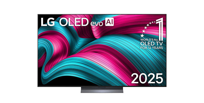 Vorderansicht des LG OLED evo TV