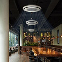 LG Round Cassette is installed on the café.