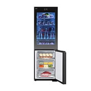 LG Kühl-Gefrierkombination mit InstaView? (C, 349L, 186 cm hoch) mit 4,3 Zoll Touch LCD Display & ver?nderbaren Farben | GBG7190CEV, GBG7190CEV