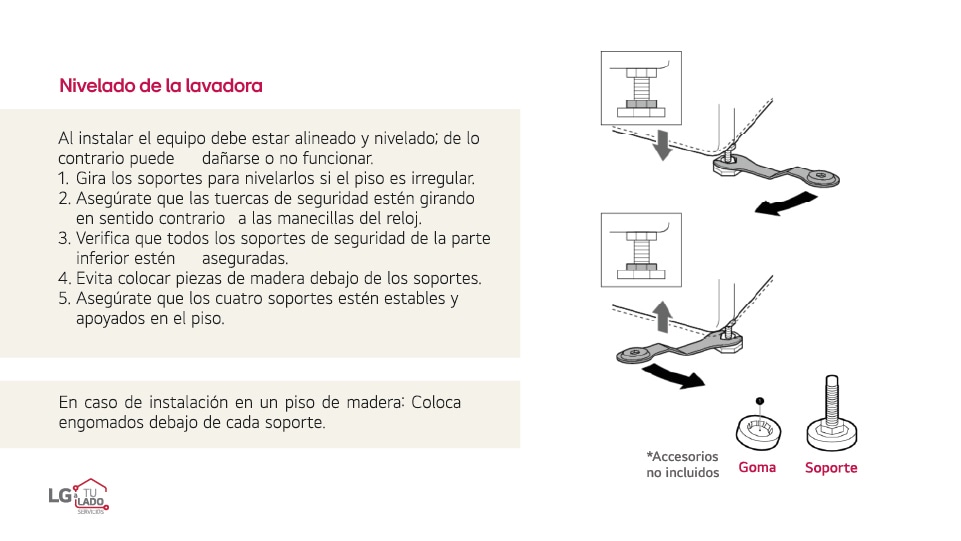Guía de instalación lavadora