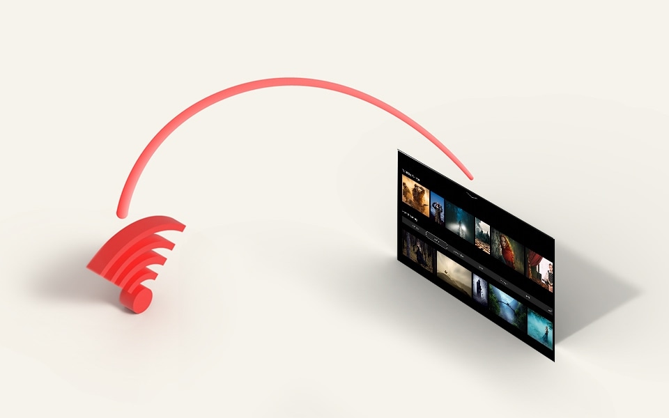 Smart TV se m??e p?ipojit k internetu pomocí Wi-Fi nebo ethernetu.