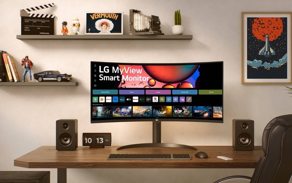 Ob als 4K Gaming Monitor oder als Smart Screen für anderweitiges Entertainment, Produkte wie dieser Smart Screen von LG bieten zeitloses Design, das in jede Einrichtung passt.