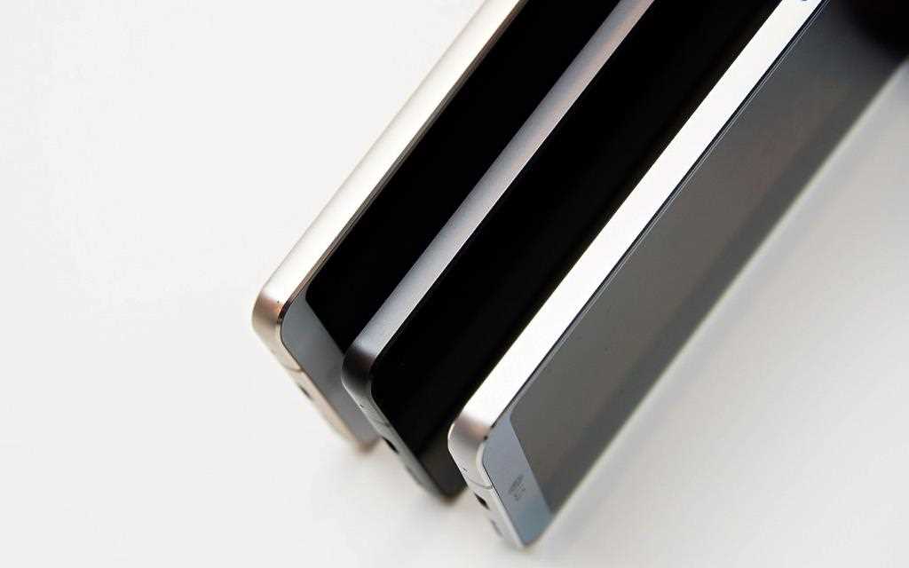A profile shot of new lg g6 in three different colors