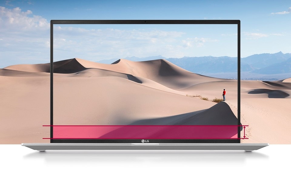 Bild mit hohen Auflösung von sandunes auf einem Laptop gezeigt den Hintergrund hinter dem Laptop passend