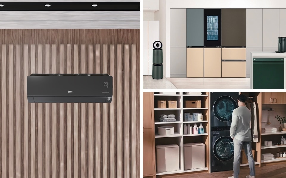 LG PuriCare?, Objet InstaView? Refrigerator und WashTower? auf der CES 2022.