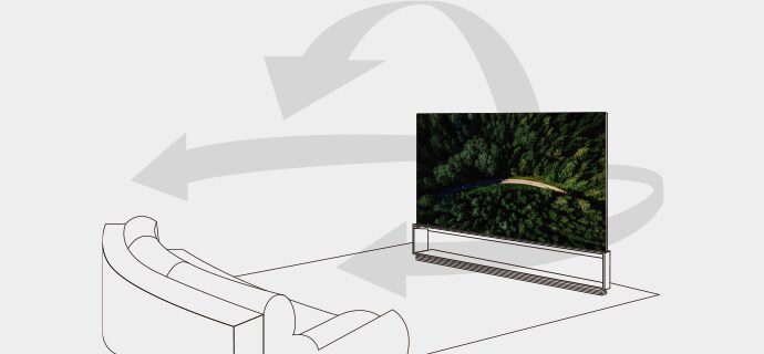Bild, das verdeutlicht, wie der Qualit?tscheck des LG SIGNATURE OLED TVs in verschiedenen Szenarien verl?uft