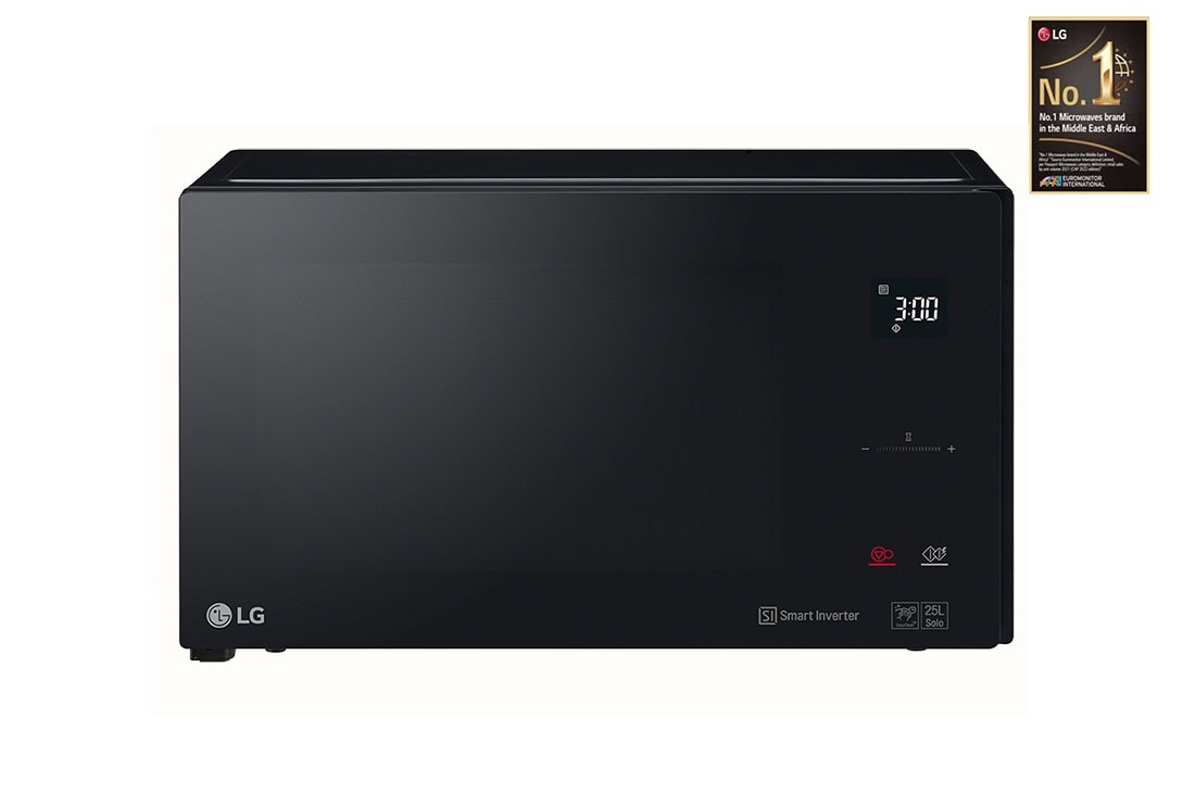 LG Micro-ondes Solo NeoChef? 25L | Smart inverter | Solo | Plateau Grande stabilité, Front view , MS2595DIS