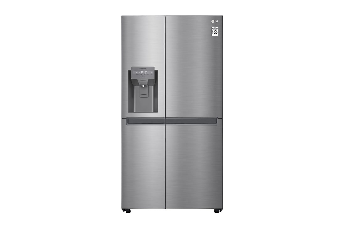 LG 634(L) | Side by Side Refrigerator |Smart Inverter Compressor | Multi Air Flow | Smart Diagnosis?, front view, GC-L257JLXL