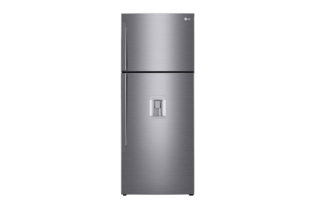 LG 438(L) | Top Freezer Refrigerator | Smart Inverter Compressor | Water Dispenser | NatureFRESH? | LinearCooling?, Front View, GL-T652HLCM