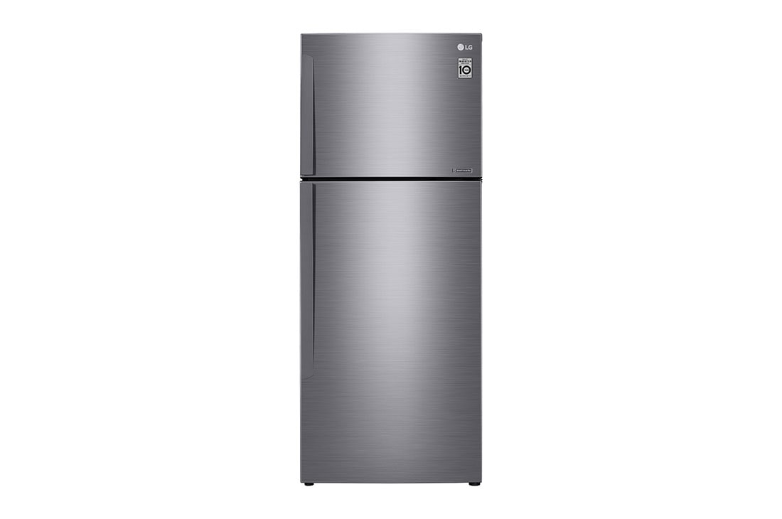 LG 438(L) | Top Freezer Refrigerator | Smart Inverter Compressor | NatureFRESH? | LinearCooling?, front view, GL-C652HLCM