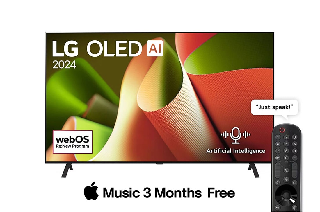77 Inch LG OLED AI B4 4K Smart TV AI Magic remote Dolby Vision webOS24 - OLED77B46LA (2024)
