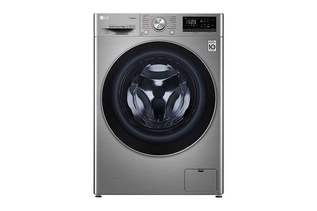 LG 10kg | Front Load Washer | AI DD? | Steam? | ThinQ?,  LG F4V5RYP2T 10 kg Front View, F4V5RYP2T