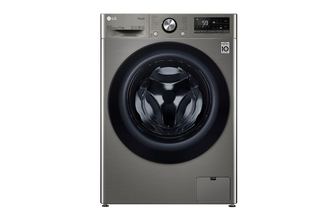 LG 11 Kg | Front Load Washer | AI DD? | ThinQ? | Steam?, front , F4Y5EYGYPV