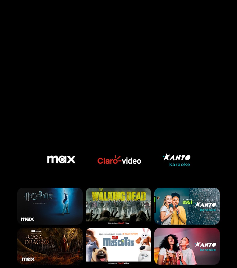 Se muestran los logos de Paramount+, Rakuten TV, ROXi y Now formando una fila. Debajo de ellos, se muestran pósteres de series televisivas y películas exclusivas.