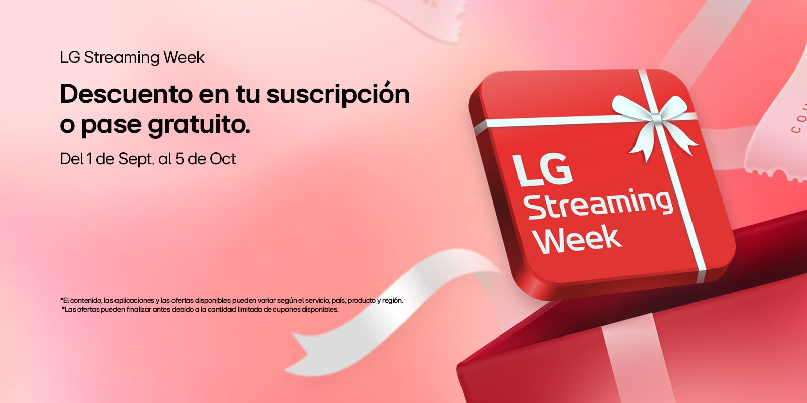Se coloca un recuadro rojo con el texto “LG Streaming Week”.