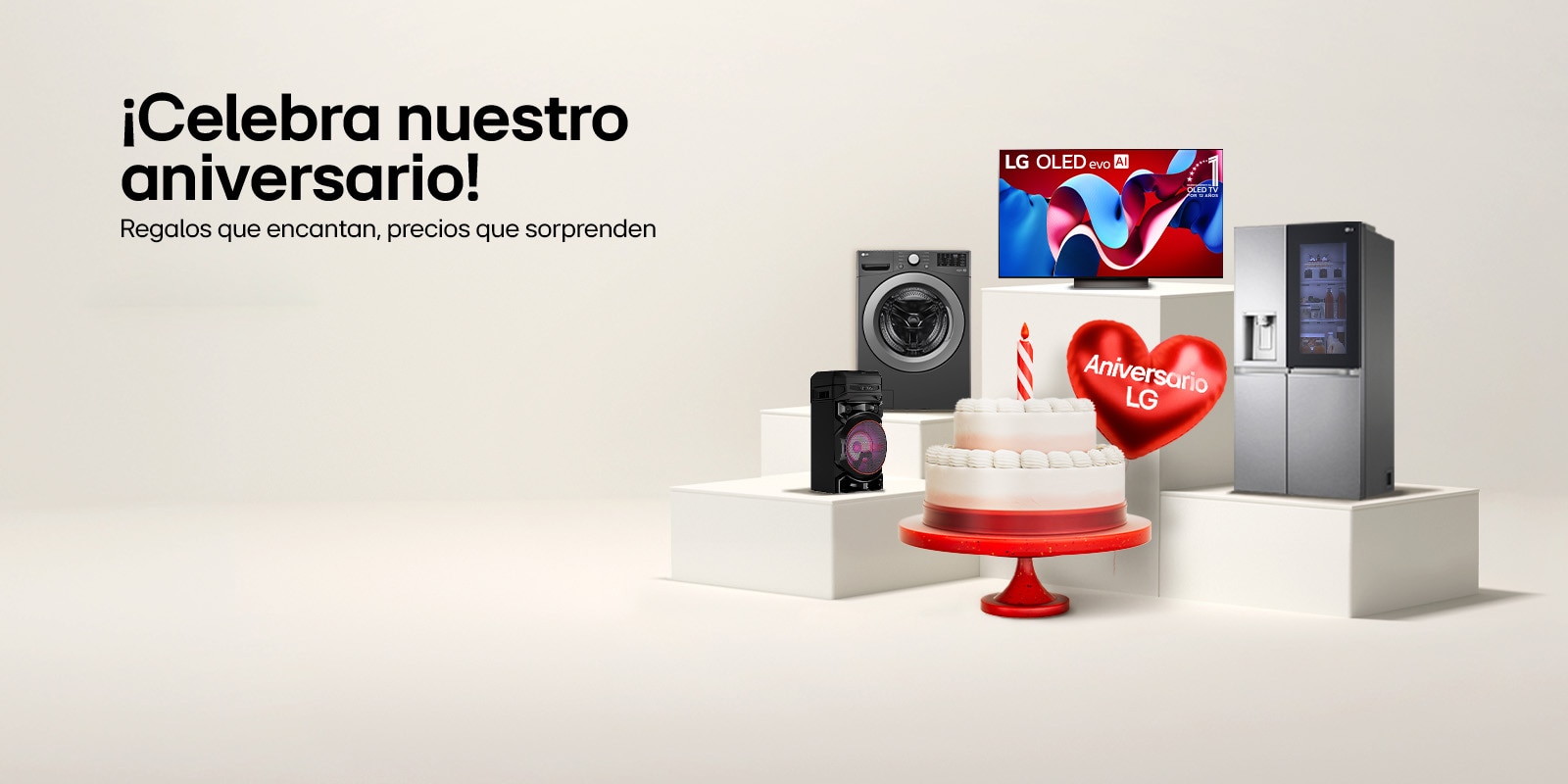 Se coloca LG TV con miniaturas de cuatro programas de televisión