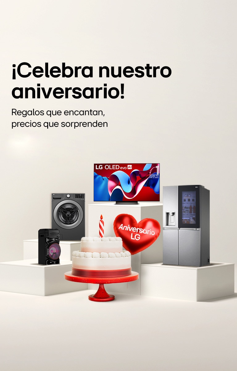 Se coloca LG TV con miniaturas de cuatro programas de televisión