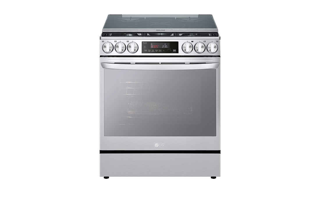 LG Estufa a Gas de 5.8 p3 LG InstaView? 5/Triple Quemador Freidora de aire ThinQ? EasyClean, LRGL5847S, LRGL5847S